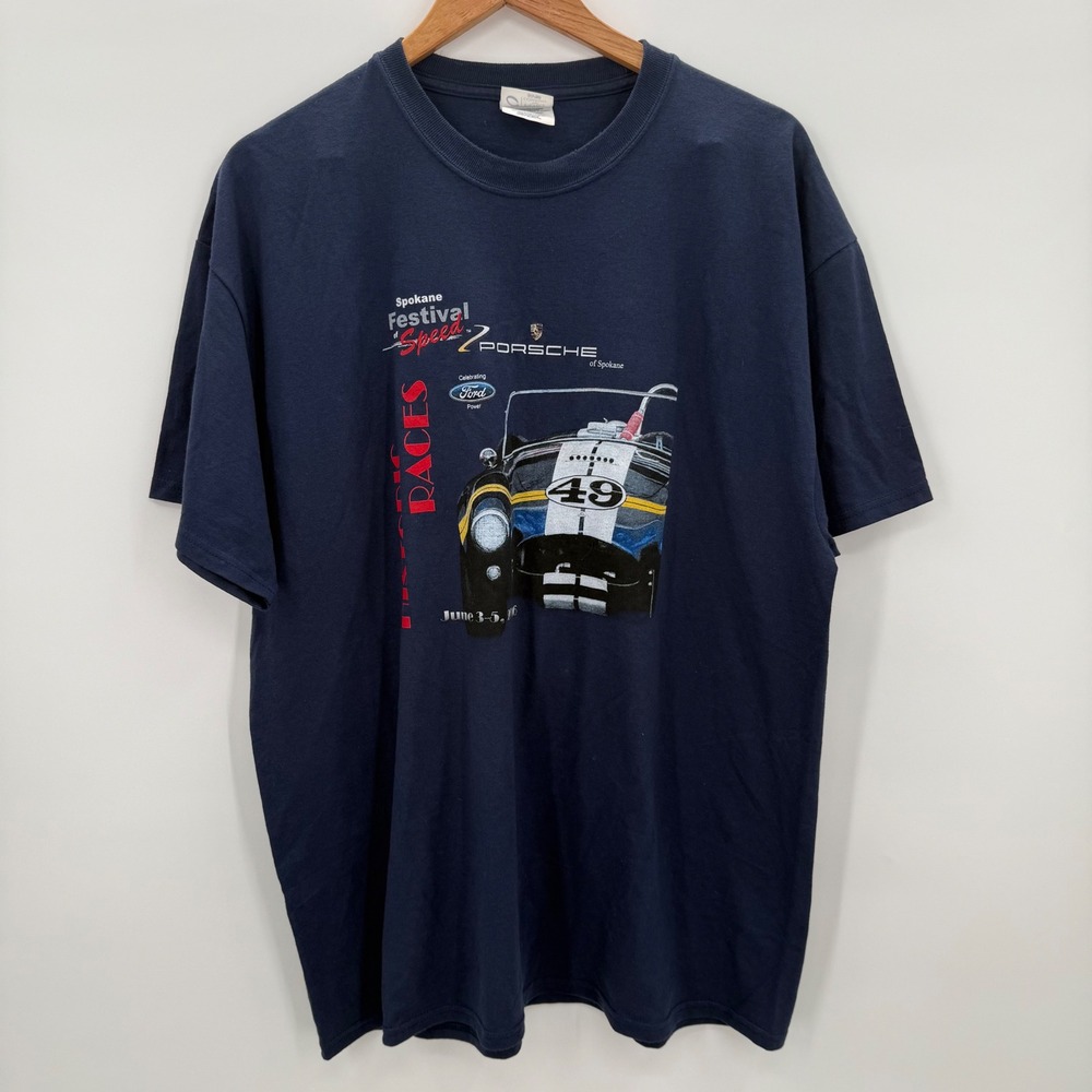 Vintage Spokane Festival of Speed Porsche Ford‎ Racing T Shirt XL